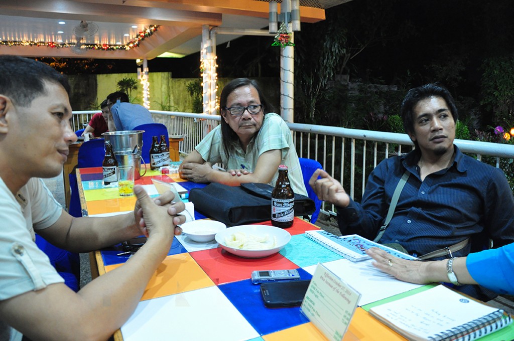 The UPD birders (from left) Prof. Norberto Madrigal, Dr. Reuel M. Aguila and Dr. Armando Somintac