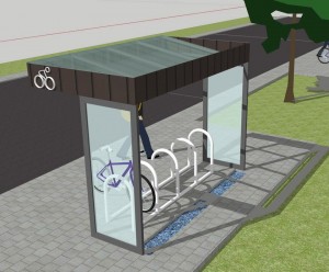 UP Bike Share's proposed shed.