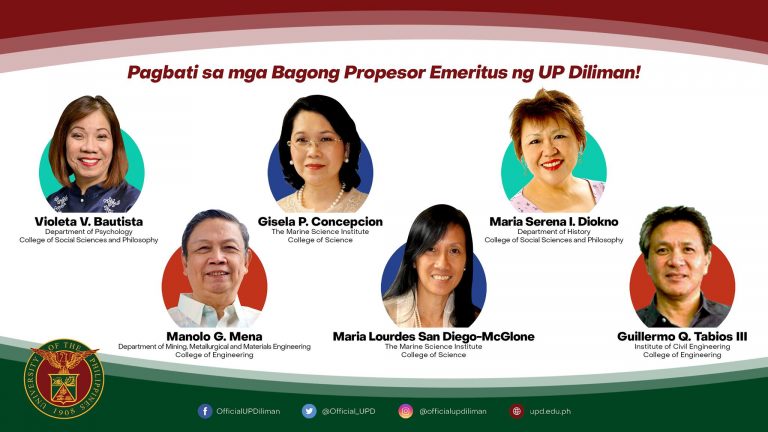 UPD has 6 professors emeriti