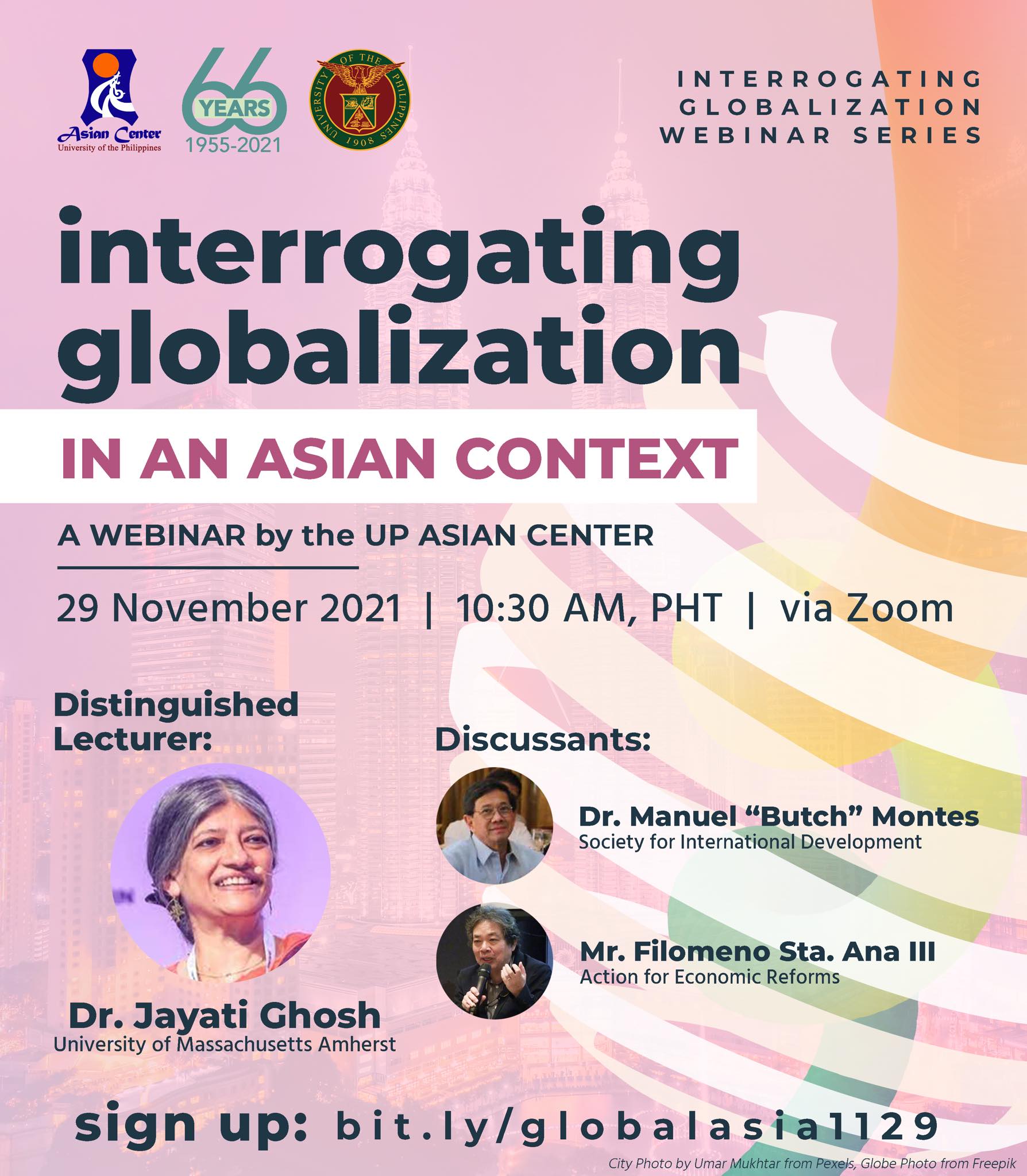 Interrogating Globalization in an Asian Context: A Webinar Series