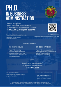 Ph.D. in Business Administration: Research Presentations & Admissions Information Session