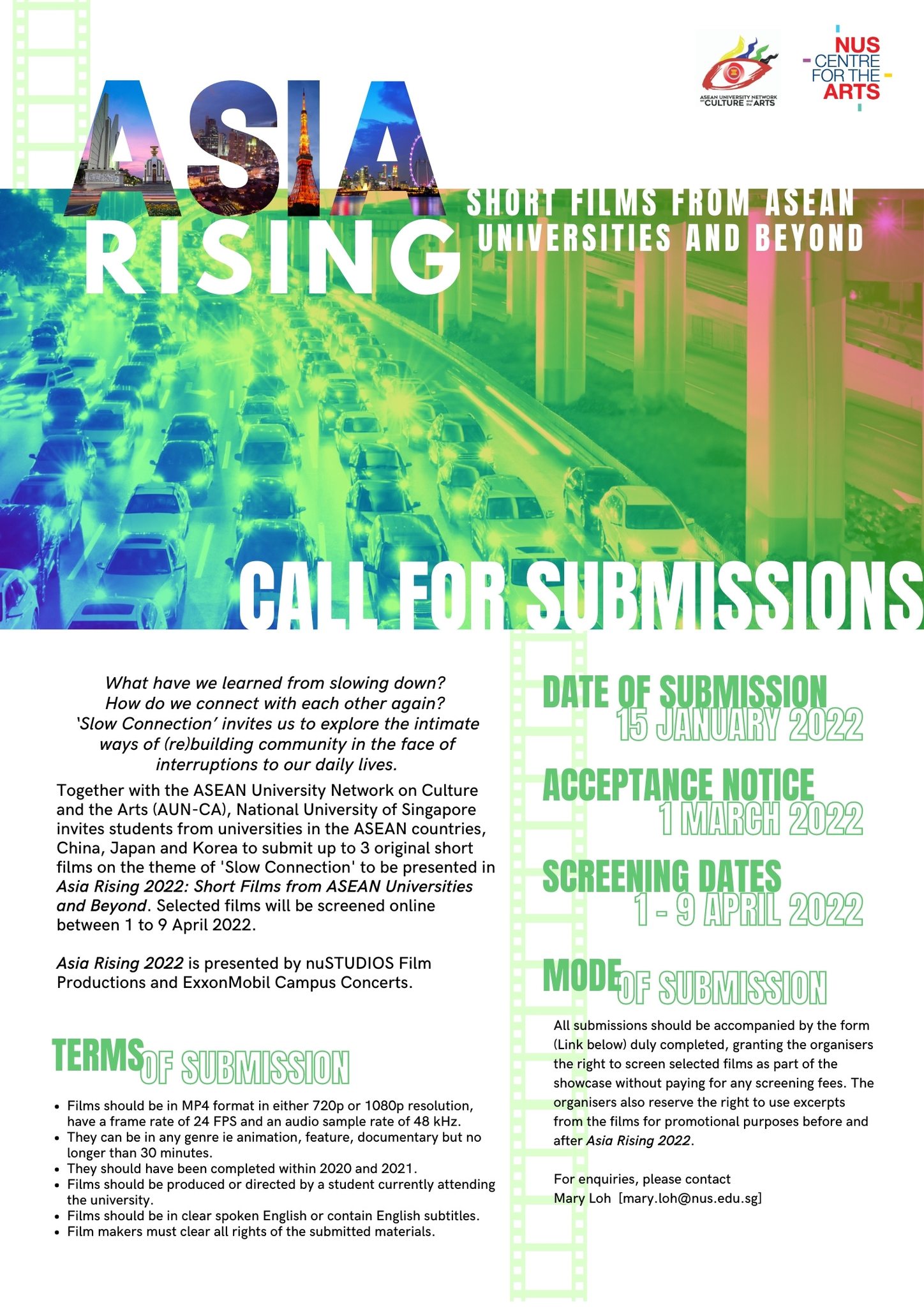 Call for Submissions: Asia Rising 2022: Short films from ASEAN Universities and Beyond