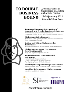 To Double Business Bound: A Webinar Series on Shakespeare as Academic and Artistic Practice