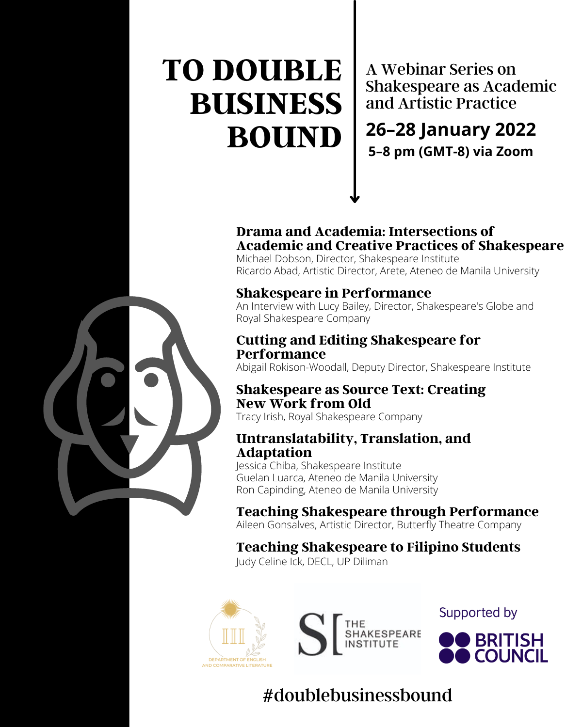 To Double Business Bound: A Webinar Series on Shakespeare as Academic and Artistic Practice