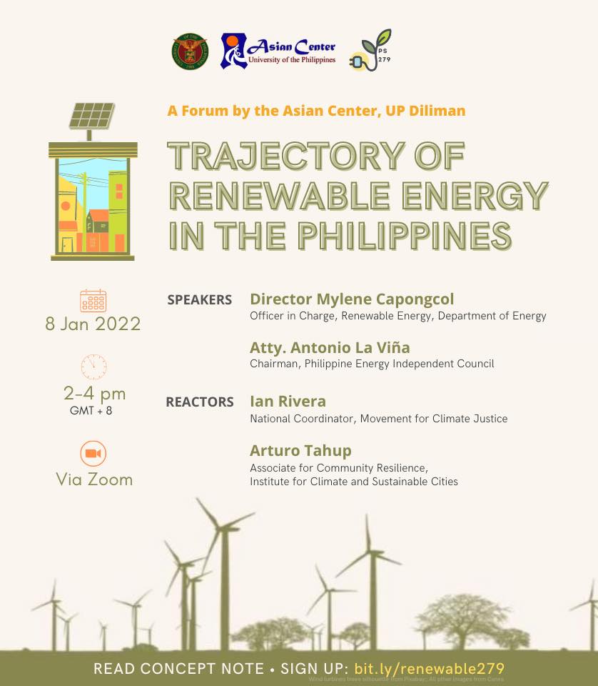 A Forum on the Trajectory of Renewable Energy in the Philippines