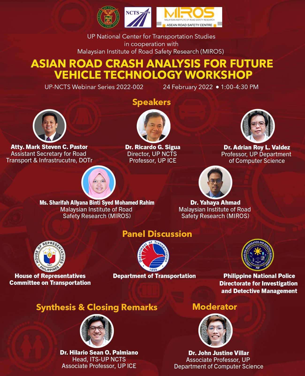 UP NCTS Webinar Series: Asian Road Crash Analysis for Future Vehicle Technology