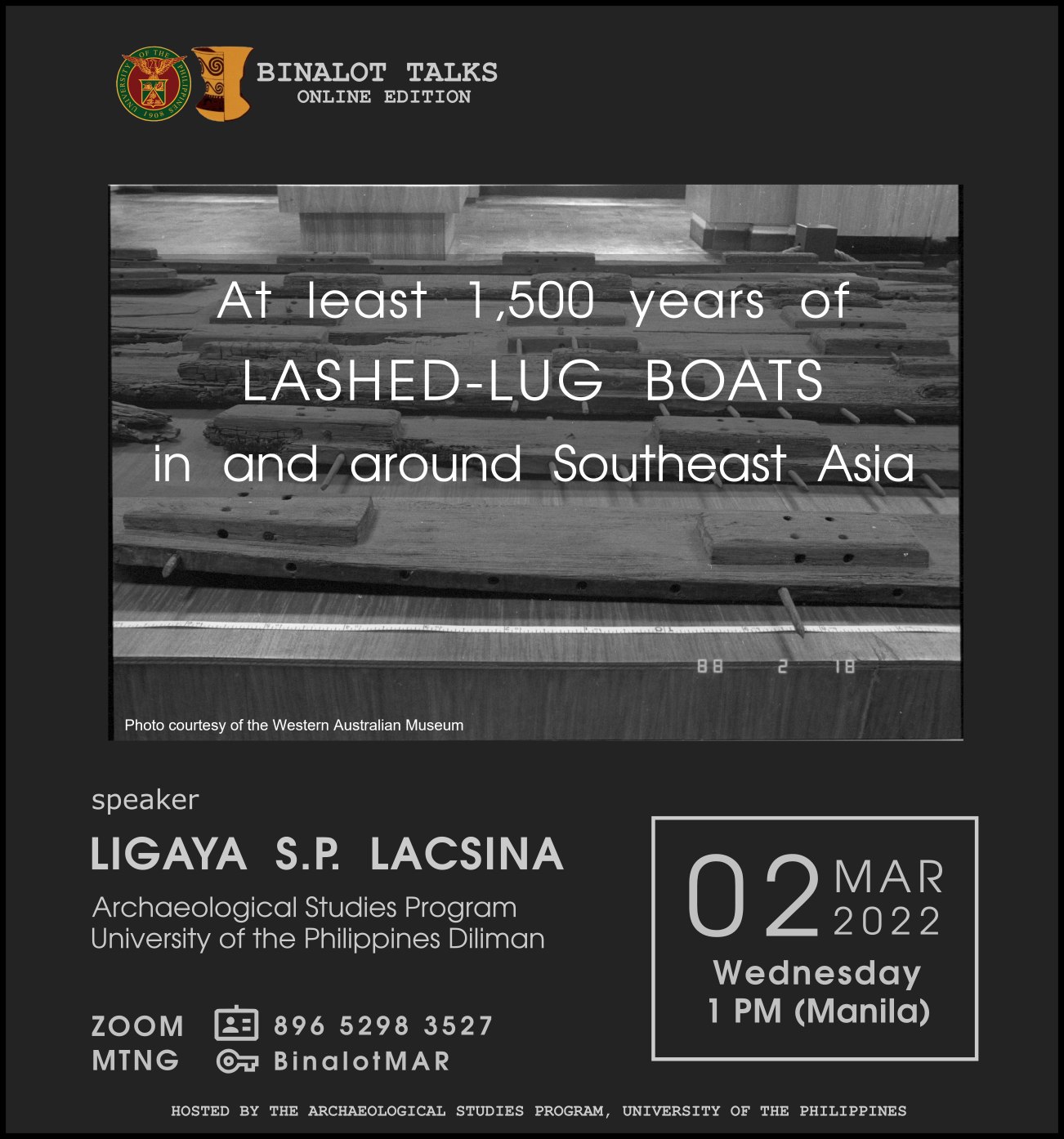 Binalot Talks: At Least 1500 years of Lashed-lug Boats in and around Southeast Asia