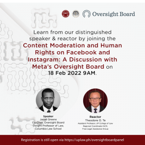 Content Moderation and Human Rights on Facebook and Instagram: A Discussion with Meta’s Oversight Board