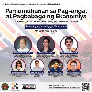 #PILIpiLUNAS2022: Pamumuhunan sa Pag-angat at Pagbabago ng Ekonomiya