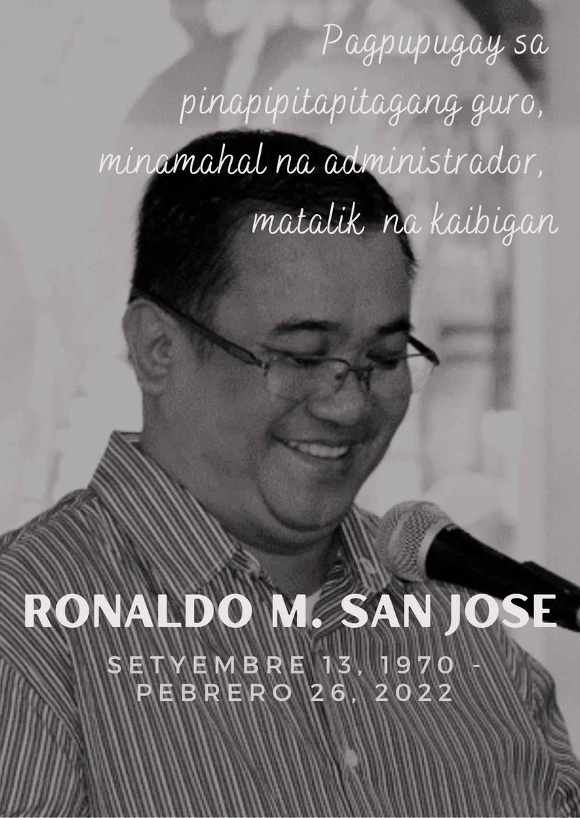 Farewell, Sir SJ - University of the Philippines Diliman