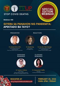 Stop COVID Deaths: Giyera sa Panahon ng Pandemya: Apektado Ba Tayo?