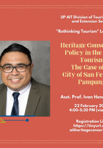 Heritage Conservation Policy in the Age of Tourism: The Case of the City of San Fernando, Pampanga