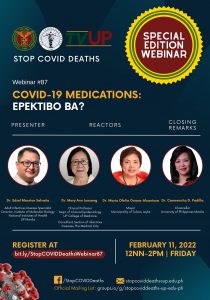 Stop COVID Deaths: COVID-19 Medications: Epektibo Ba?