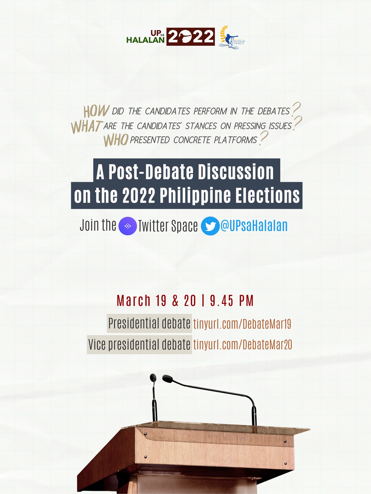 A Post-Debate Discussion on the 2022 Philippine Elections