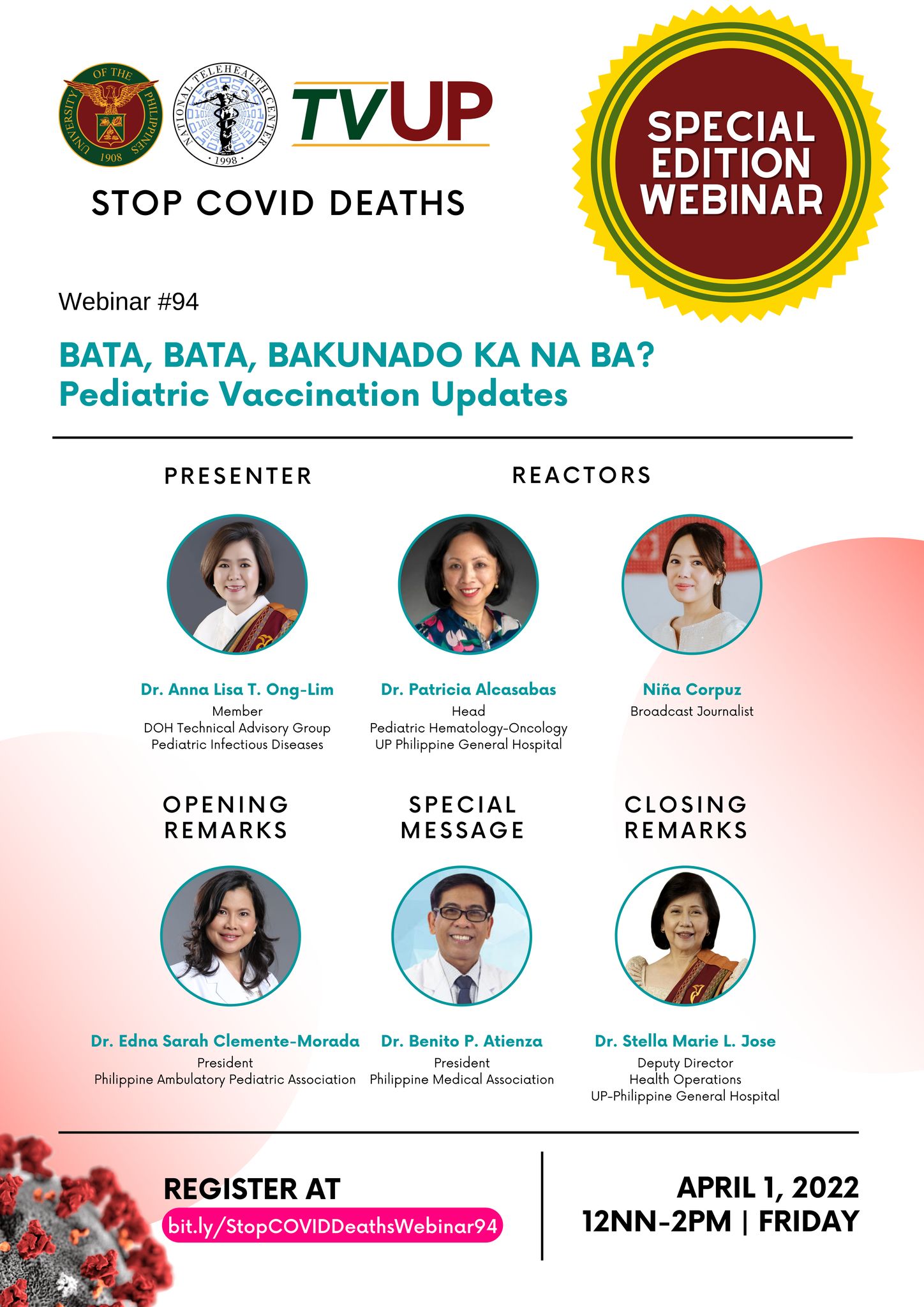 Stop COVID Deaths: Bata, Bata, Bakunado ka na ba? Pediatric Vaccination Updates