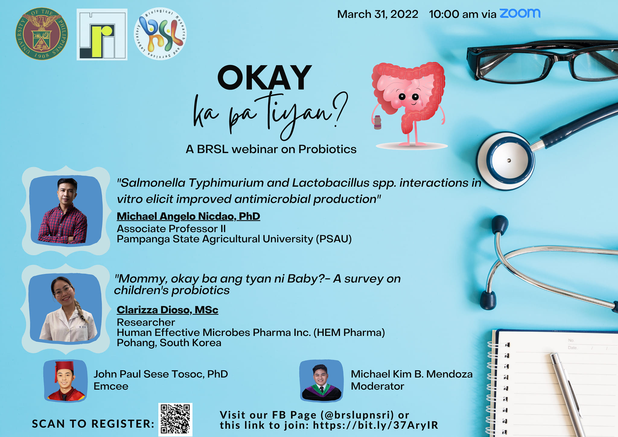 Okay ka pa Tiyan? A BRSL Webinar on Probiotics