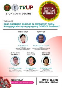 Stop COVID Deaths: Dose-Dosenang Sinugod sa Emergency Room: Anong Gagawin Ninyo Ngayong May COVID-19 Pandemic?