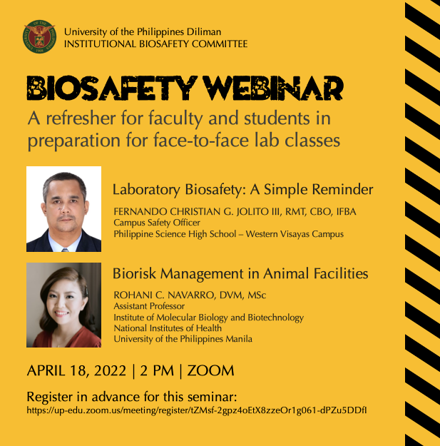 Biosafety Webinar: A Refresher for Faculty and Students in Preparation for Face-to-face Laboratory Classes