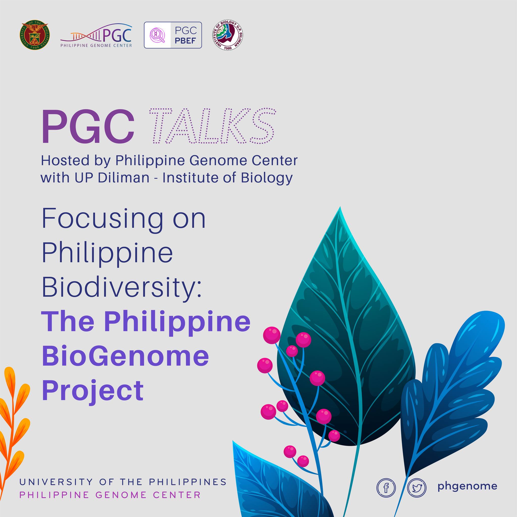 PCG Talks: Focusing on Philippine Biodiversity: The Philippine BioGenome Project