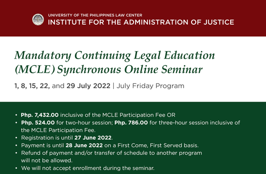 Mandatory Continuing Legal Education Synchronous Online Seminar