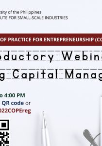 Introductory Webinar on Working Capital Management for MSMEs