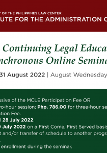 Mandatory Continuing Legal Education Synchronous Online Seminar