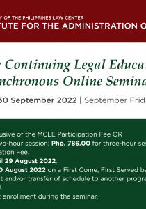 Mandatory Continuing Legal Education Synchronous Online Seminar