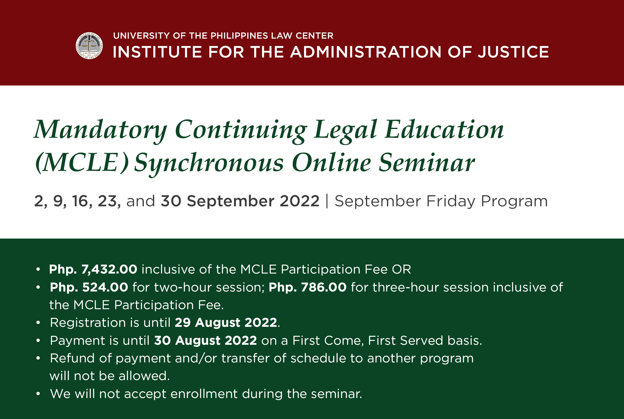 Mandatory Continuing Legal Education Synchronous Online Seminar