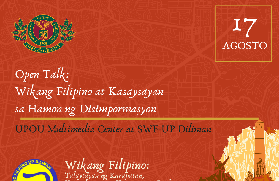 Open Talk: Wikang Filipino at Kasaysayan sa Hamon ng Disimpormasyon