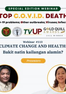 Stop COVID Deaths: Climate Change and Health: Bakit Natin Kailangan Alamin?