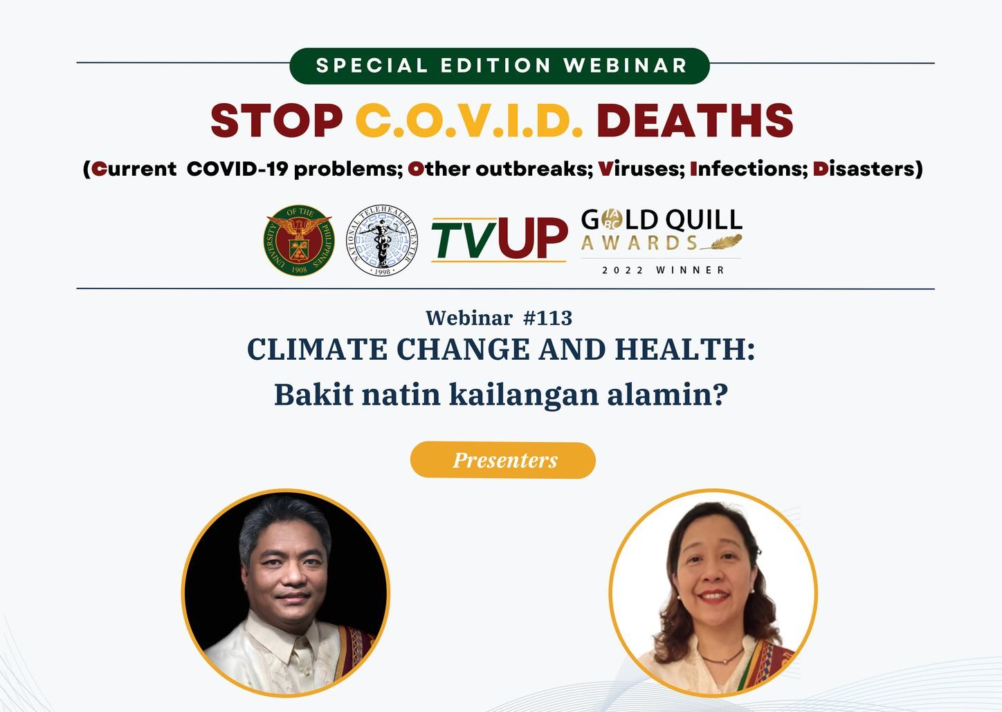 Stop COVID Deaths: Climate Change and Health: Bakit Natin Kailangan Alamin?