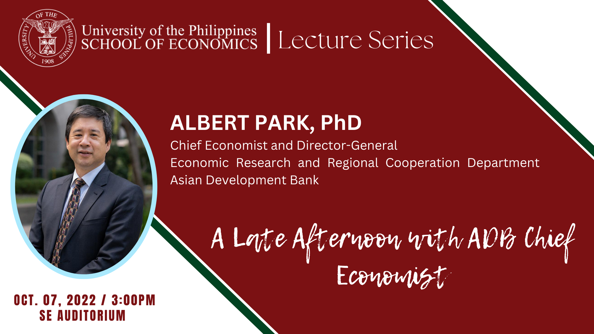 A Late Afternoon with ADB Chief Economist