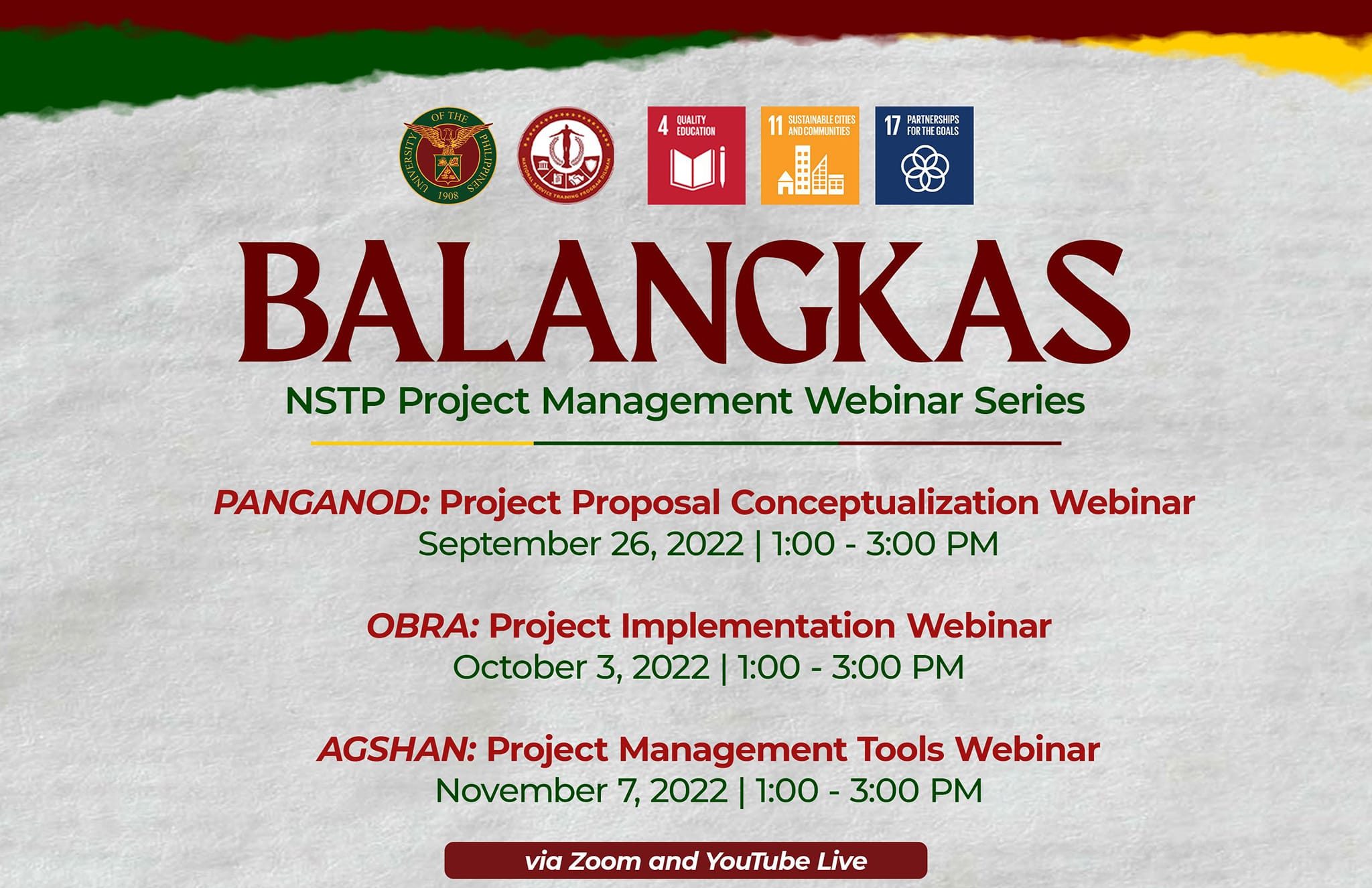 Balangkas: NSTP Project Management Webinar Series