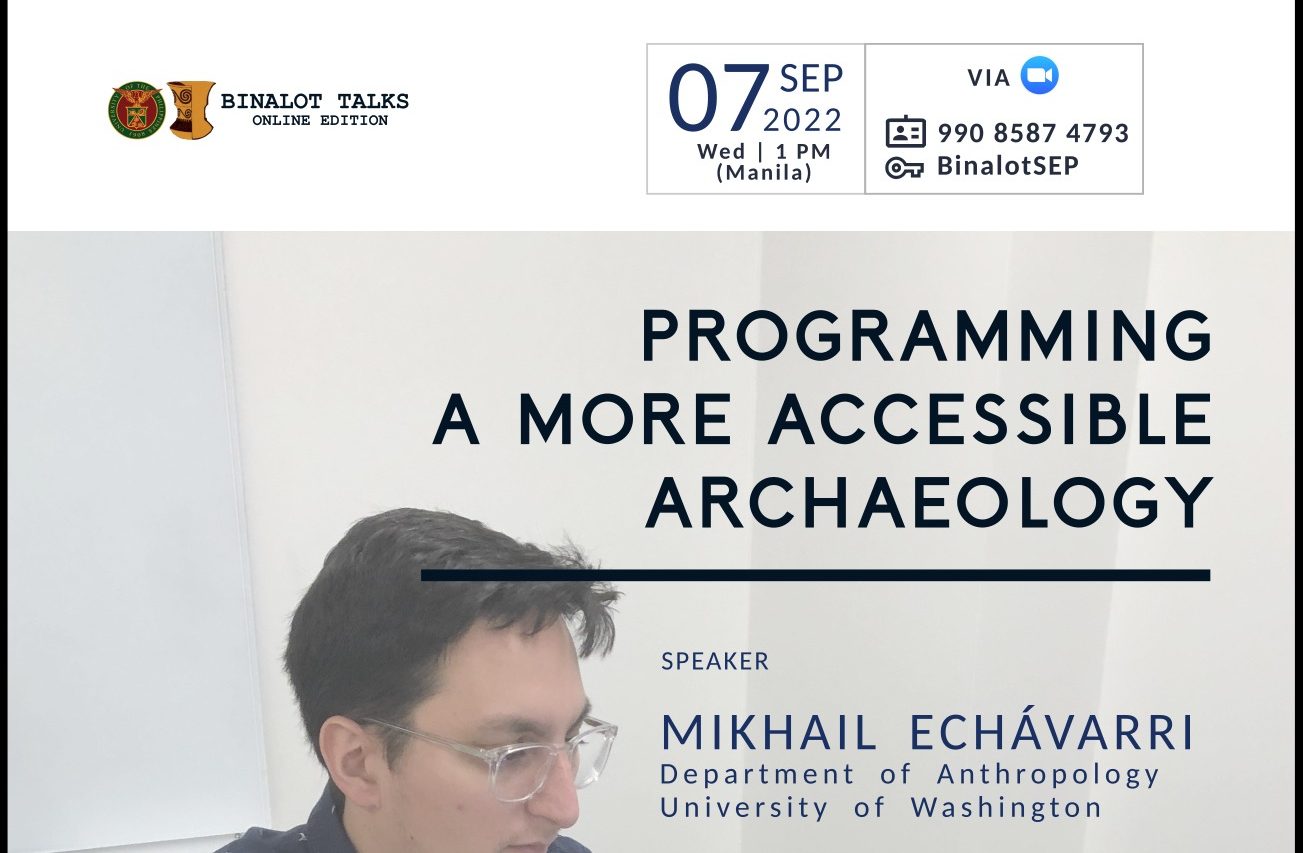 Binalot Talks: Programming a More Accessible Archaeology