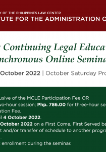 Mandatory Continuing Legal Education Synchronous Online Seminar