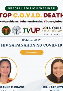 Stop COVID Deaths: HIV sa Panahon ng COVID-19