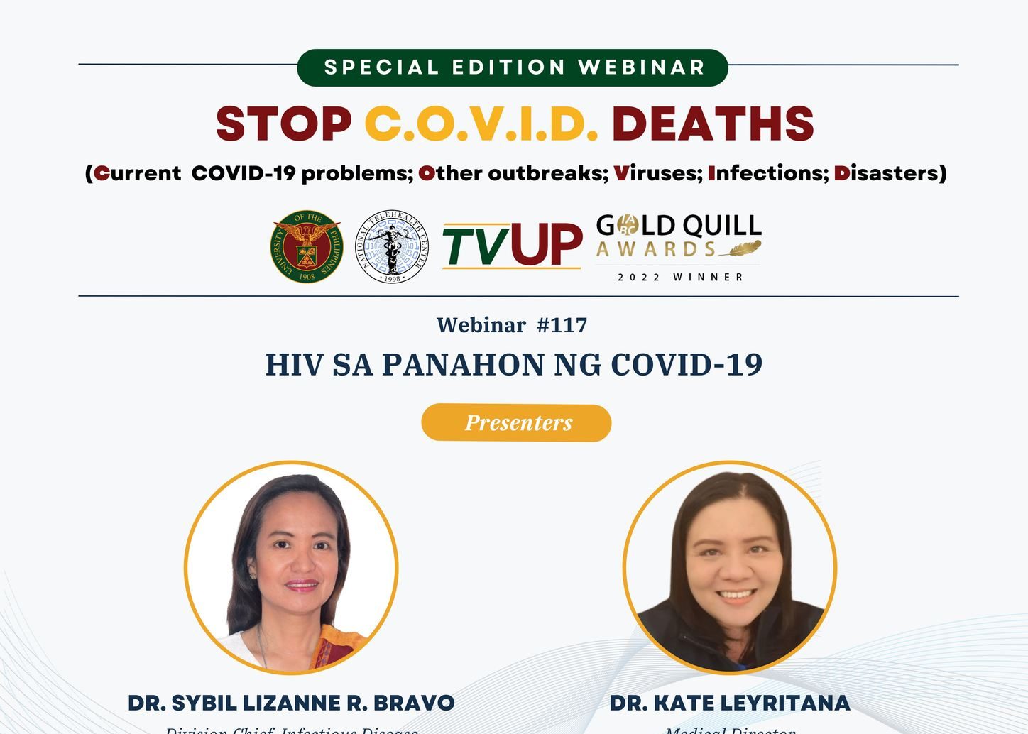 Stop COVID Deaths: HIV sa Panahon ng COVID-19