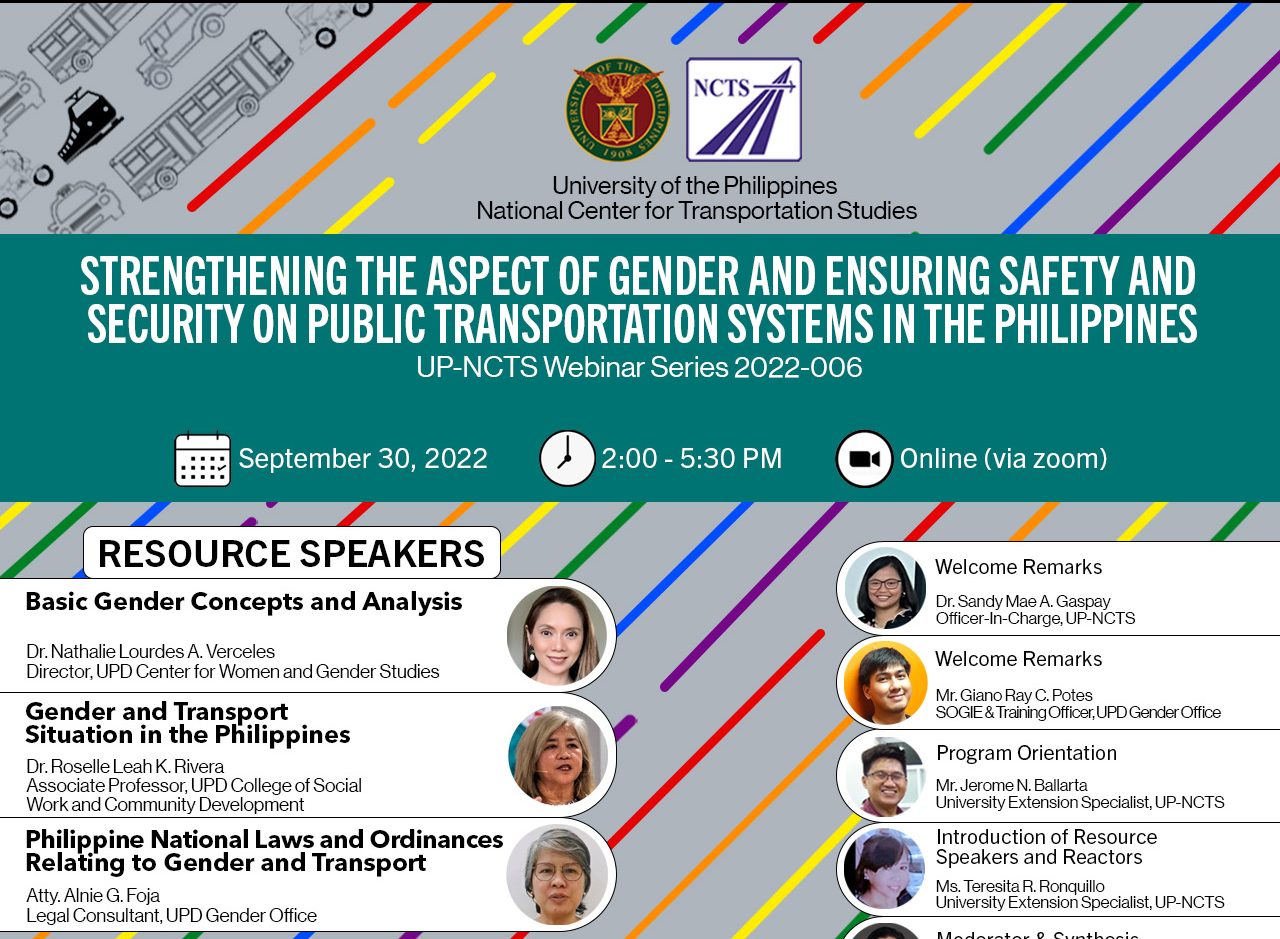 Strengthening the Aspect of Gender and Ensuring Safety and Security on Public Transportation Systems in the Philippines