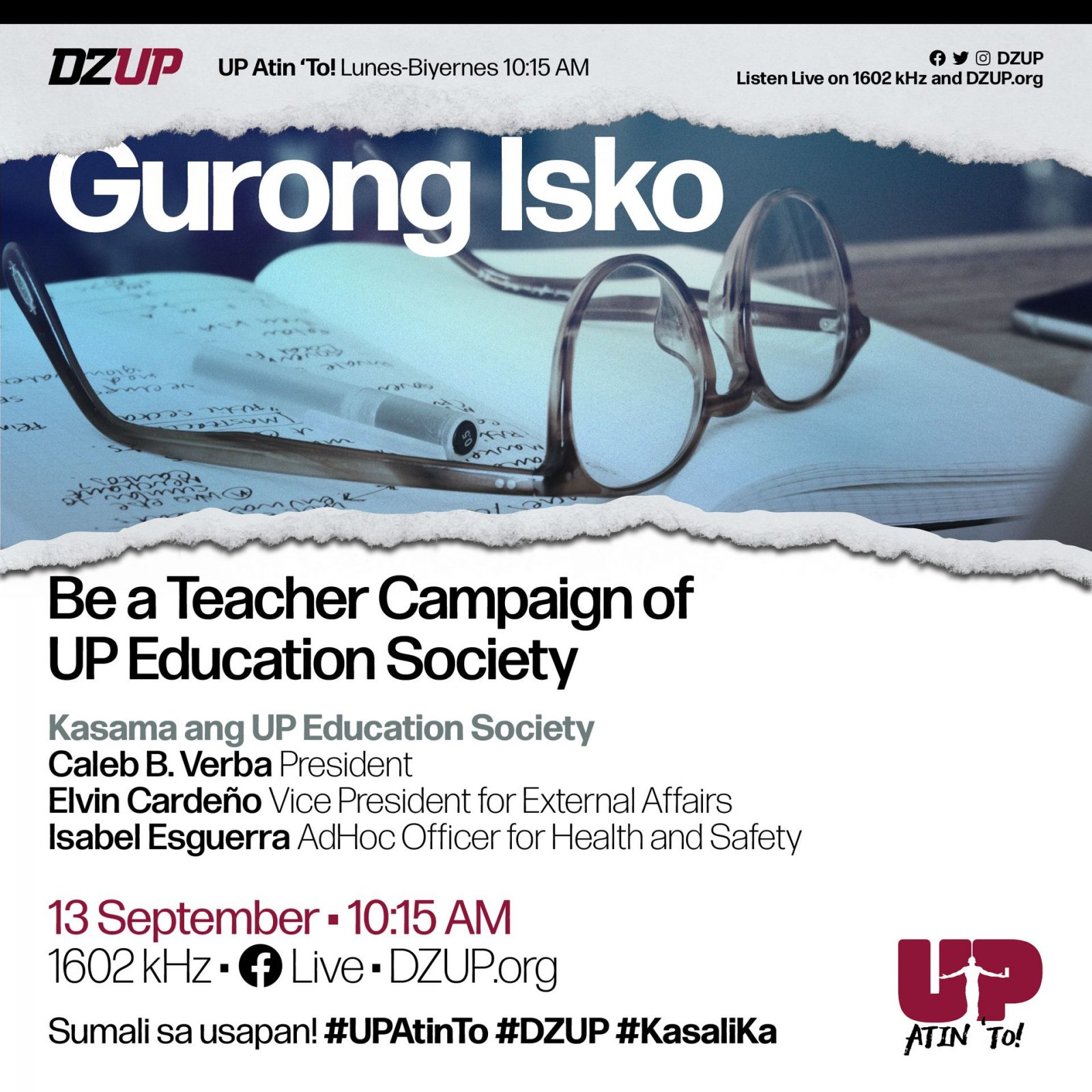 UP Atin ‘To: Be a Teacher Campaign of UP Education Society