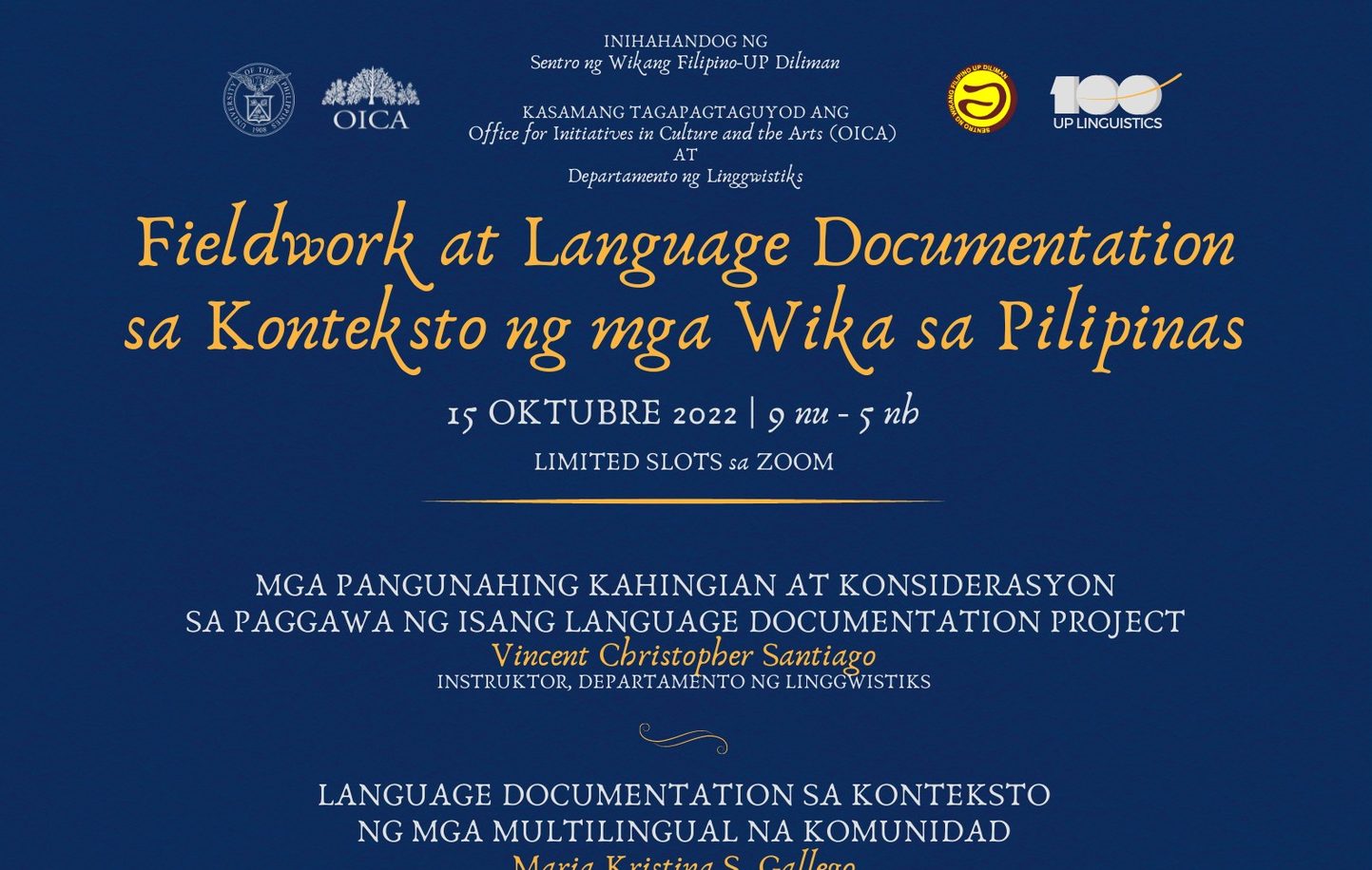 Fieldwork at Language Documentation sa Konteksto ng mga Wika sa Pilipinas