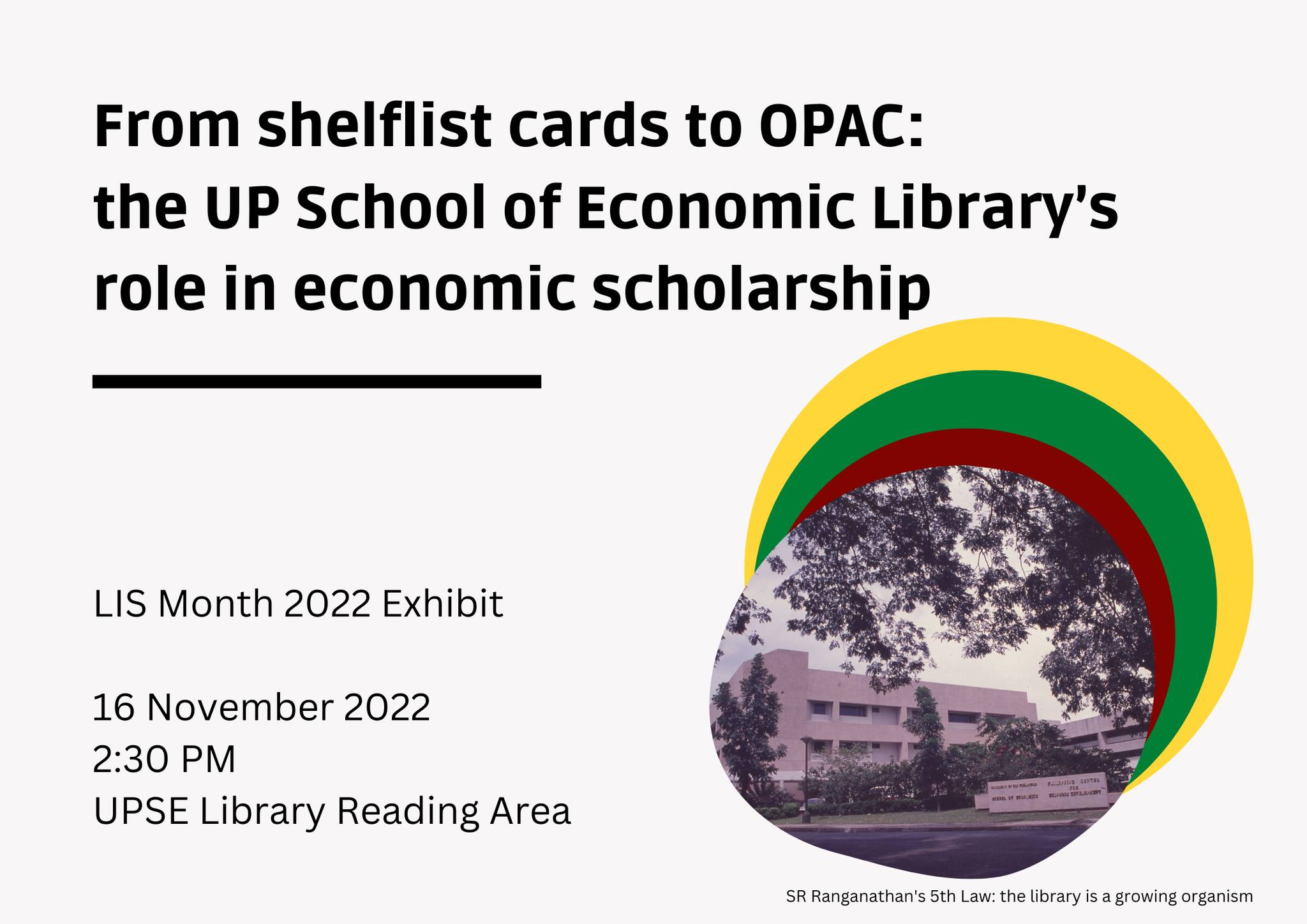 From Shelflist Cards to OPAC: The UPSE Library’s Role in Economic Scholarship