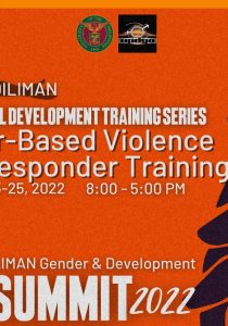 3rd UPD Professional Development Training Series (PDTS) 2022: Gender-based Violence First Responder Training