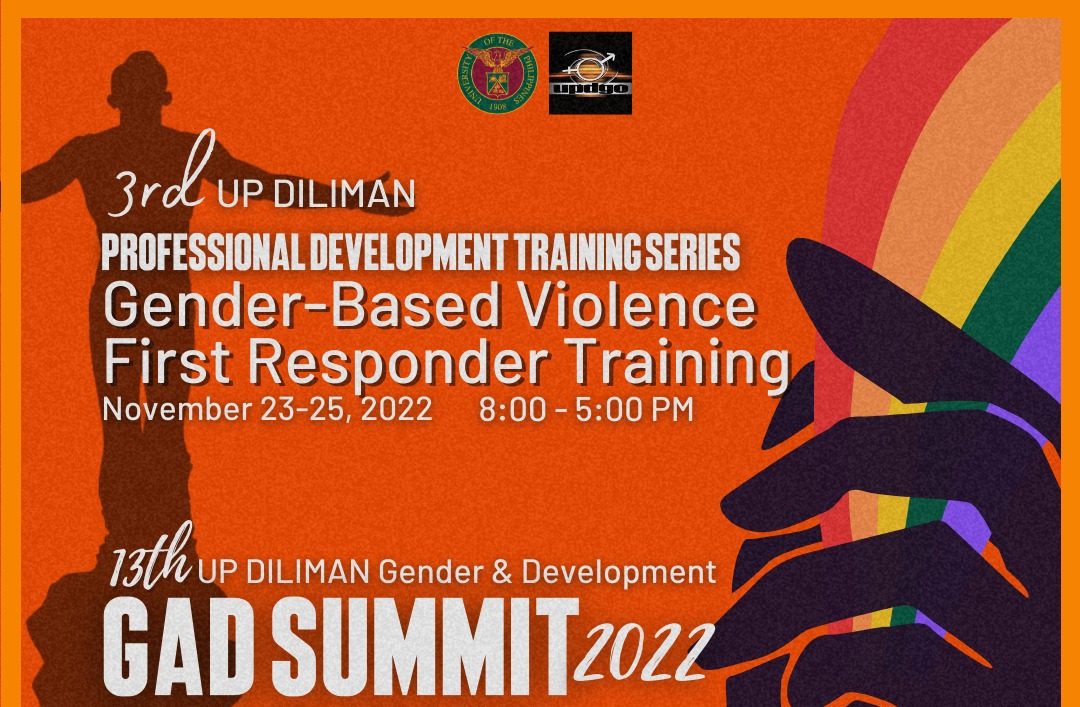 3rd UPD Professional Development Training Series (PDTS) 2022: Gender-based Violence First Responder Training