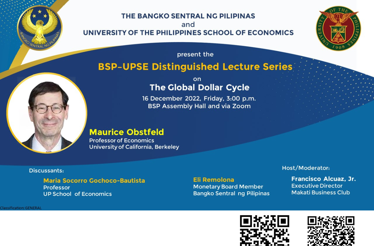 BSP-UPSE Distinguished Lecture Series: The Global Dollar Cycle