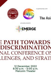 The Path Towards an Anti-Discrimination Law: A Regional Conference on Issues, Challenges, and Strategies