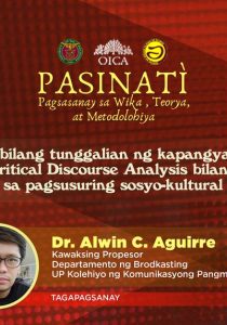 Wika bilang Tunggalian ng Kapangyarihan: Ang Critical Discourse Analysis bilang Lapit sa Pagsusuring Sosyo-Kultural