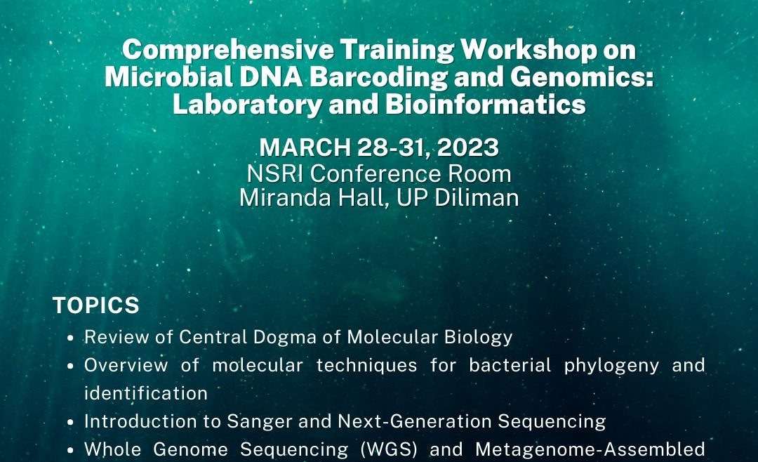 Comprehensive Training Workshop on Microbial DNA Barcoding and Genomics