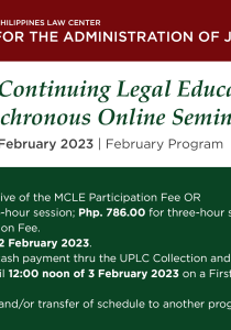 Mandatory Continuing Legal Education Synchronous Online Seminar