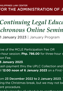 Mandatory Continuing Legal Education Synchronous Online Seminar