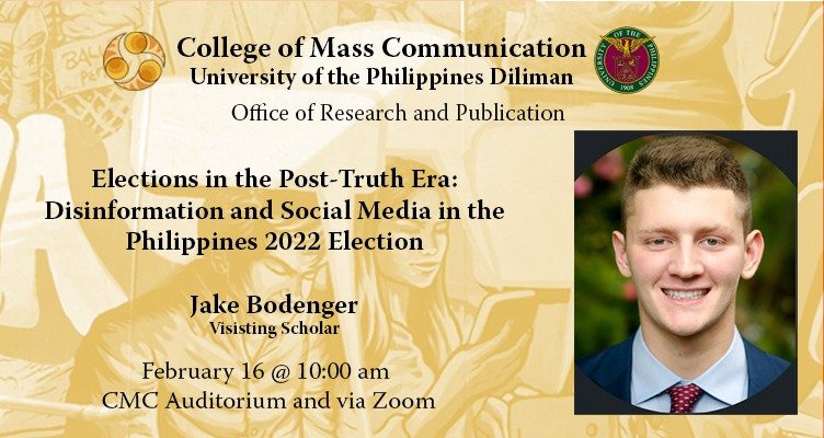 Elections in the Post-Truth Era: Disinformation and Social Media in the Philippines 2022 Election